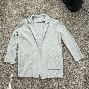 J crew open front sweater blazer size medium color gray